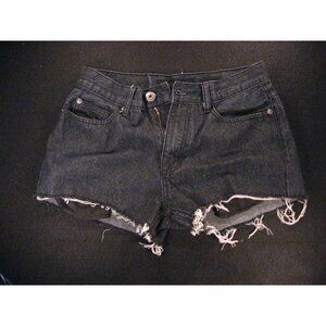 Vintage Brand CUTOFF JEANS SHORTS Cut Off W 29 MEASURED Daisy Dukes Black Denim